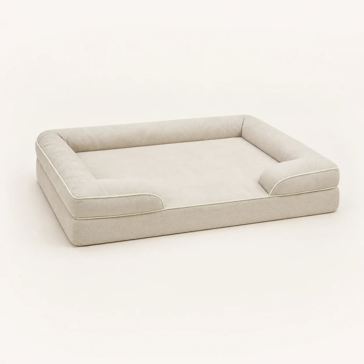Panier orthopedique memoire de forme beige pour chien age Image