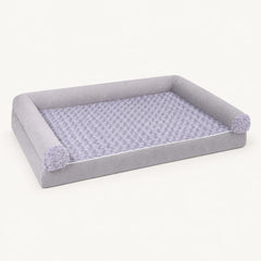 Panier Chien Mousse Déhoussable - Gris Clair