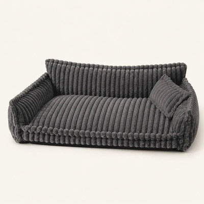 Canapé chien peluche - gris foncé - KALMO