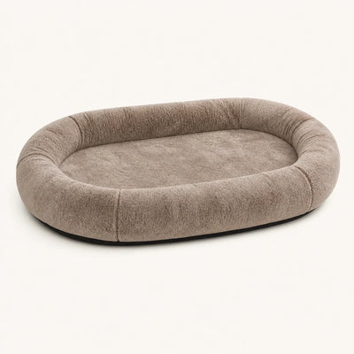 Lit géant kaki pour grand chien format XXL, vue studio | KALMO