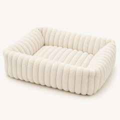 Panier Chien Velours Doux - Blanc