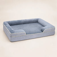 Panier mémoire de forme gris clair pour chien, vue studio | KALMO
