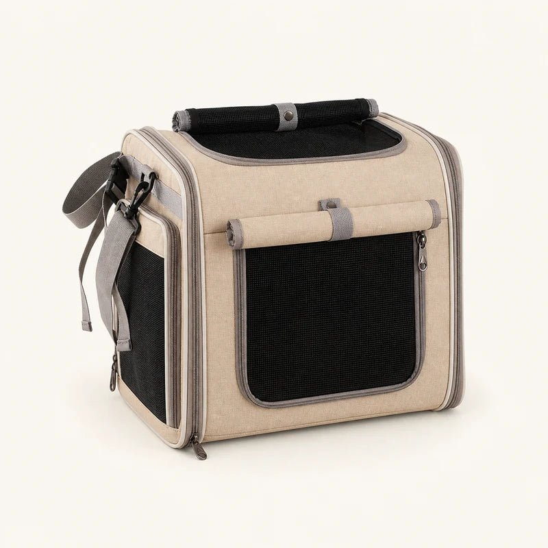 Panier Vélo Pliable Chien - Gris
