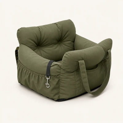 Panier voiture chien - vert militaire - KALMO