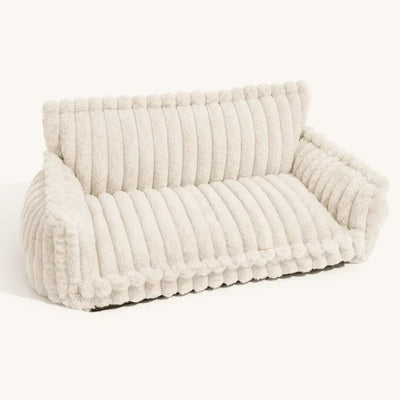 Canapé chien peluche - blanc crème - KALMO