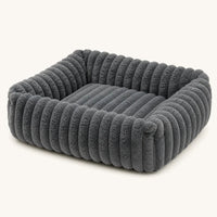 Panier chien velours gris - façon fourrure - KALMO