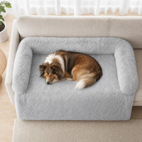Couverture Canapé Peluche Chien - Gris Clair