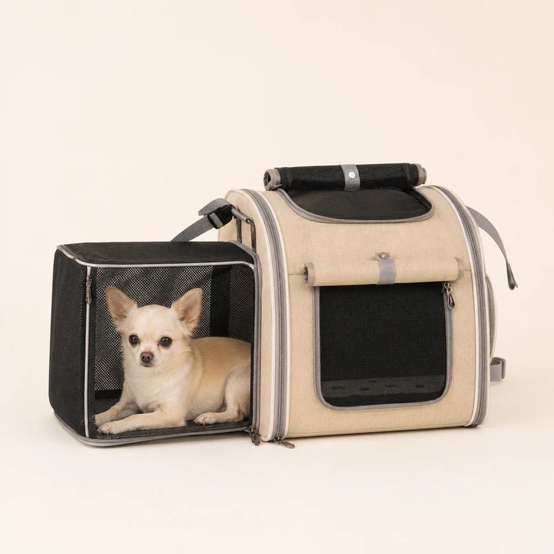 Panier Vélo Pliable Chien - Gris