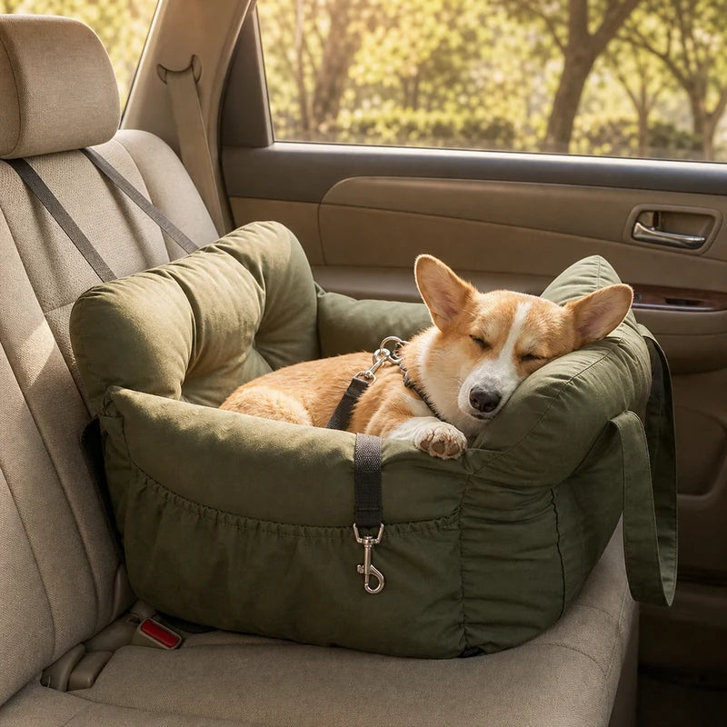 Panier Voiture Chien - Vert