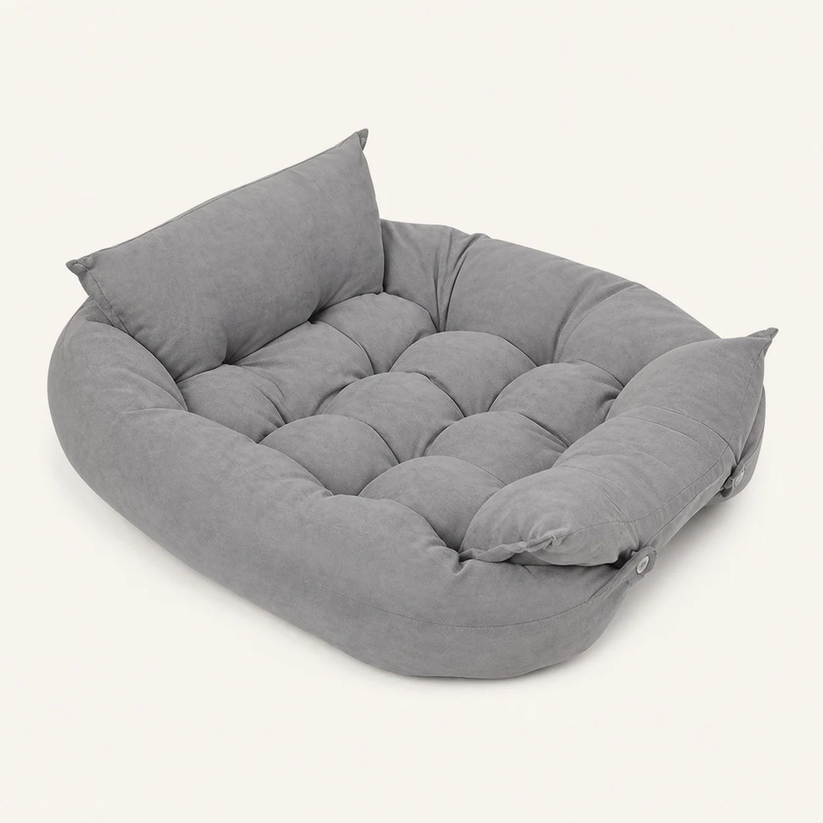 Tapis pliable multifonction gris pour chien, vue studio | KALMO