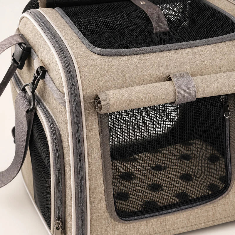 Panier Vélo Pliable Chien - Gris