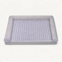 Panier orthopédique chien gris clair vu de dessus