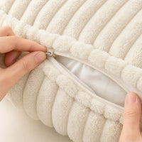 Housse amovible zippée du canapé peluche chien blanc crème lavable | KALMO