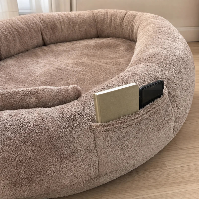Poche latérale de rangement du lit géant pour grand chien | KALMO