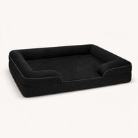 Panier mémoire de forme noir pour chien, vue studio | KALMO