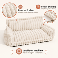 Canapé chien en peluche avec housse amovible lavable en machine
