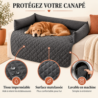 Protection de canapé imperméable matelassée et lavable
